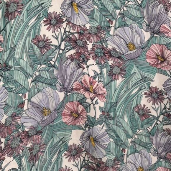 Tory Burch Robinson Floral Silk Kimono Maxi Dress Hibiscus Small muumuu - Picture 6 of 12